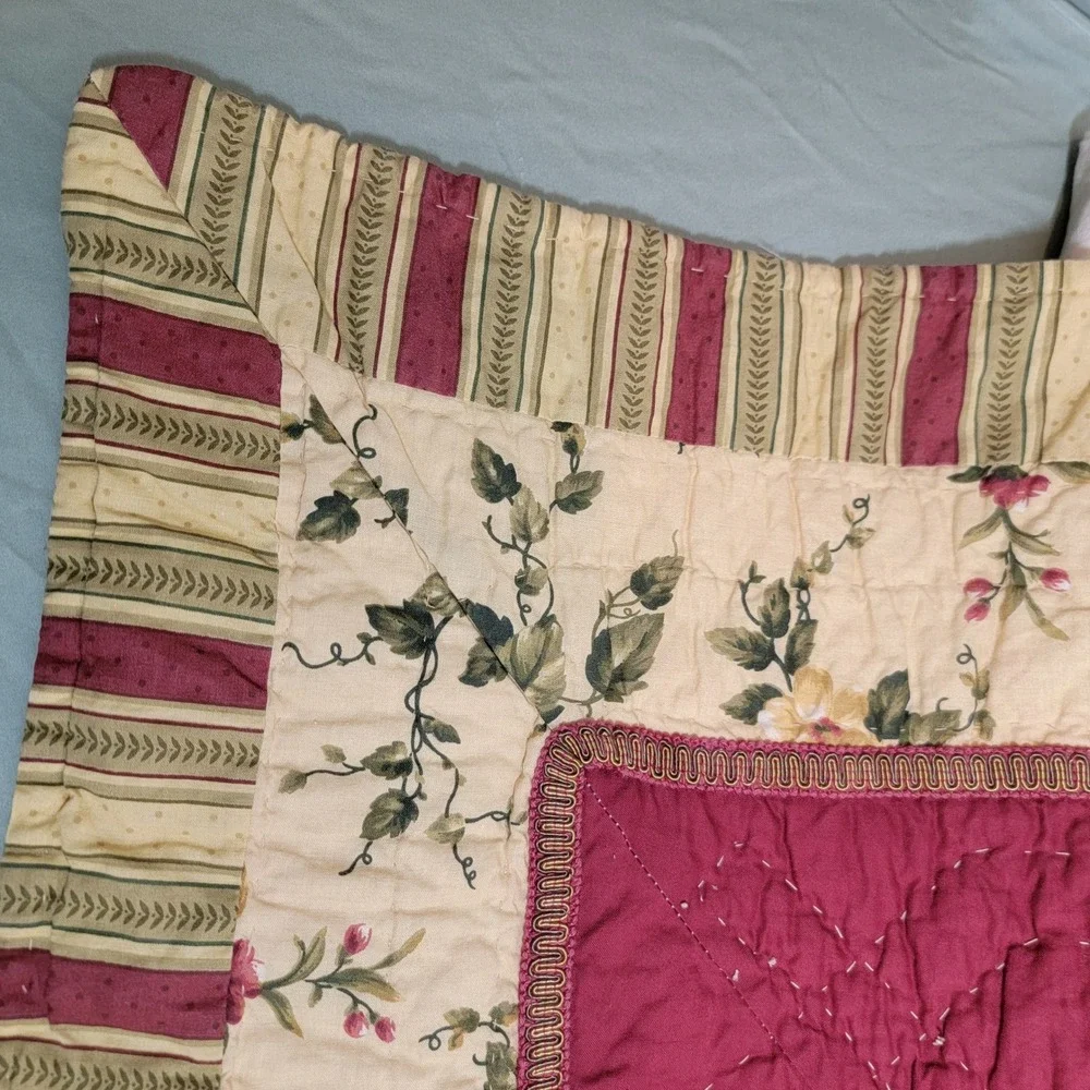 Waverly Garden Room Twin Floral Manor Patchwork Quilt Cotton Country Cottagecore